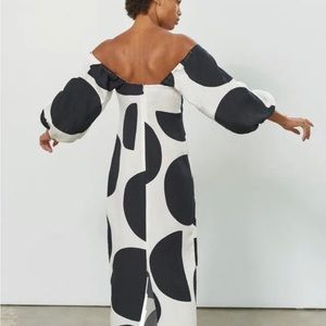 Mara Hoffman Genevieve Dress Size 12. As new, used once. Black and white.